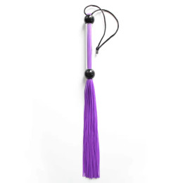 Батіг силіконовий з прозорою ручкою, 39 см, фіолетовий – фото