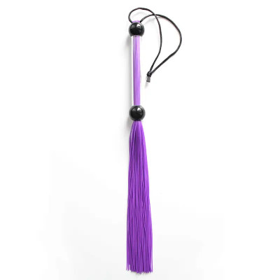 Батіг силіконовий з прозорою ручкою, 39 см, фіолетовий (208079) – фото 1