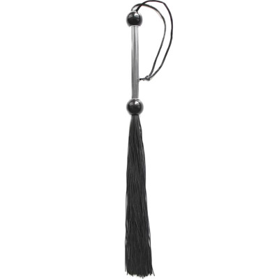 Плеть силиконовая с прозрачной ручкой, 39 см, черная (208080) – фото 1