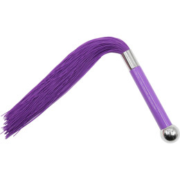 Флоггер (плеть) силиконовый, 40 см, фиолетовый