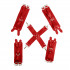 Перехресний бондаж для рук і ніг One Sine Fet10, екошкіра, червоний (53302) – фото 3