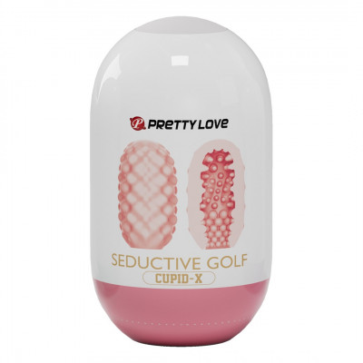 Мастурбатор мини с шариковым рельефом Pretty Love Seductive Golf Cupid X Egg, розовый (205510) – фото 1