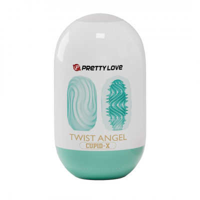 Мастурбатор міні з кульковим рельєфом Pretty Love Twist Angel Cupid X Egg, м'ятний (205508) – фото 1