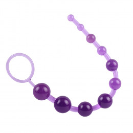 Анальная цепочка Chisa с кольцом, фиолетовая, 30 см – фото