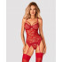 Корсет сексуальный кружевной Obsessive Ivetta, красный, размер L/XL (207036) – фото 7