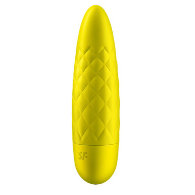 Вибропуля Ultra Power Bullet 5 с глубокими вибрациями, рельефная, желтая, 9.6 х 2.6 см (207876) – фото 1