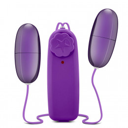 Виброяйцо двойное Blush с пультом управления, фиолетовое – фото