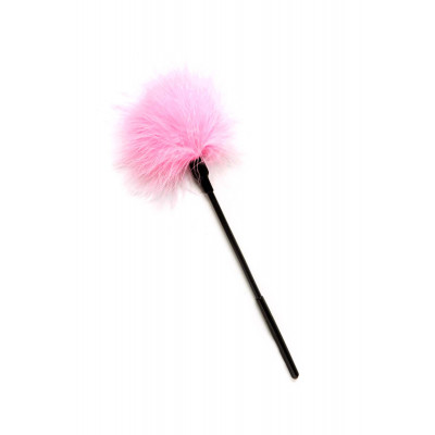 Метелочка из розовых перьев на длинной ручке (34182) – фото 1