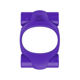 Ерекційне кільце 2 вибропули Power Ring Purple ML Creation (My Love) – фото