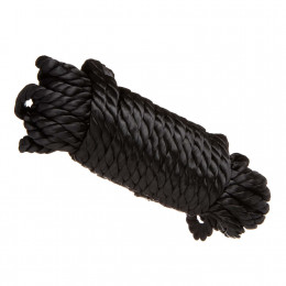 Шелковая верёвка для шибари черная 10 м. 