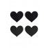 Пэстисы на соски сердечка, чорні, в комплекті 2 пари (37820) – фото 2
