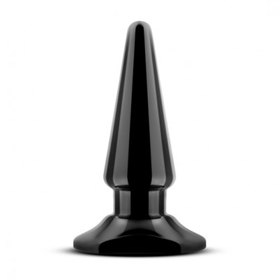 Анальный плаг с отверстием для вибропули. черный, 8,3 см / 2,8 см (37948) – фото 1