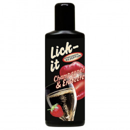 Съедобный лубрикант-массажный гель Lick It Champagne, 50 мл – фото