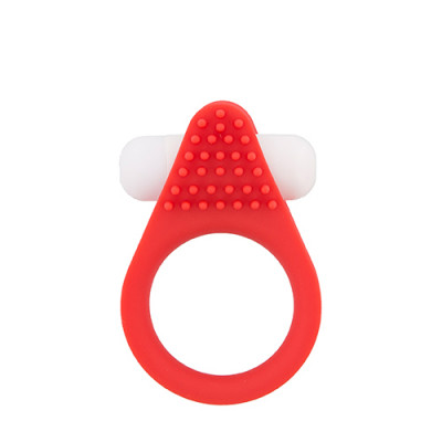 Эрекционное кольцо Dream Toys с рельефным выступом, красное (33067) – фото 1