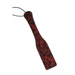 Шлепалка черная с вышивкой красного цвета, BLAZE DELUXE – фото