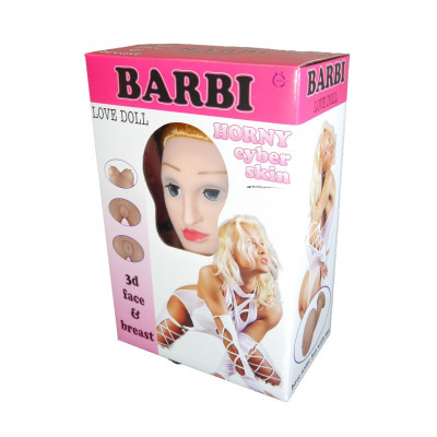 Надувна лялька Барбі 3D з вставкою з кібершкіри і вибростимуляцией (37638) – фото 1