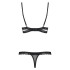 Комплект сексуального нижнего белья, с кружевом и прозрачными вставками, черный L/XL (37424) – фото 14