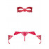 Комплект сексуального білизни з трусиків з доступом, маски і манжет, червоний L/XL (37416) – фото 6