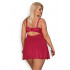 Сорочка сексуальная с кружевным верхом, красного цвета, XXL (37467) – фото 8