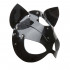 Маска-кошка БДСМ, лаковая кожа, черная (32277) – фото 7