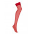 Панчохи еротичні червоні з щільною гумкою, під пояс, S/M (26732) – фото 10