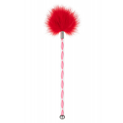 Пушок на длинной ручке красный, с металлическим шариком на конце (39243) – фото 1
