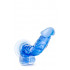 Фалоімітатор з мошонкою, на присоску B YOURS, синій, 17 см (38651) – фото 3