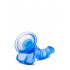Фалоімітатор з мошонкою, на присоску B YOURS, синій, 17 см (38651) – фото 4