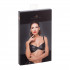 Сексуальный бюстгальтер виниловый Noir Handmade с декоративными складками, черный, S (30509) – фото 5