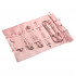 Стильний бондажный набір в сумочці, рожевий, замкожа (38233) – фото 10