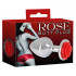 Анальна пробка металева, з червоною трояндою, Rose Butt Plug (38039) – фото 2
