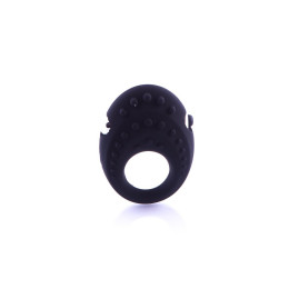 Черное эрекционное кольцо с вибрацией