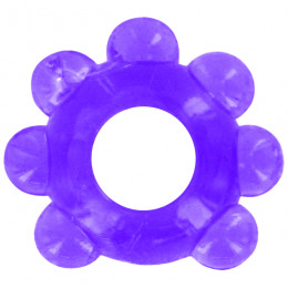 Фиолетовое эрекционное кольцо с рельефом