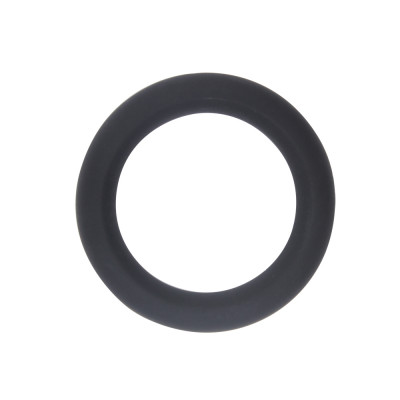Силиконовое эрекционное кольцо черного цвета (34813) – фото 1
