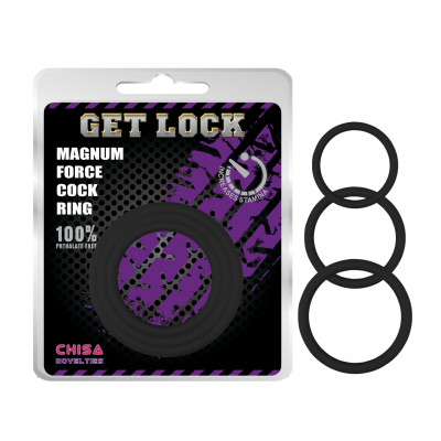 Набір эрекционных кілець Get Lock з різним діаметром (29005) – фото 1