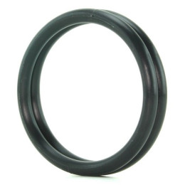 Двойное эрекционное кольцо черного цвета