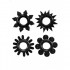 Рельефное эрекционное кольцо черного цвета, 1 шт (29040) – фото 2