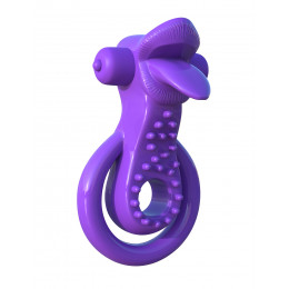 Ерекційне кільце з стимулятором клітора Lovely Licks Couples Ring Purple