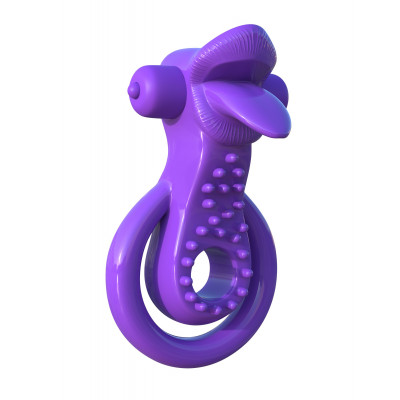 Эрекционное кольцо с стимулятором клитора Lovely Licks Couples Ring Purple (28736) – фото 1