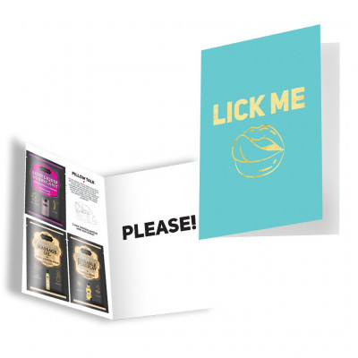 Подарочная открытка с набором Сашетов плюс конверт Kamasutra Lick Me Please (35707) – фото 1
