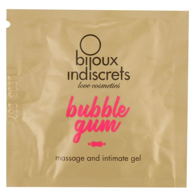 Пробник масло и смазка  2 в 1 с ароматом Bubble gum Bijoux Indiscrets 3 мл (32720) – фото 1