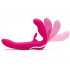 Безремневой страпон с вибрацией Happy Rabbit розовый, 20.3 х 3.1 см (33977) – фото 5