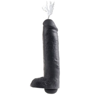 Фалоімітатор сім'явивергання King Cock Squirting Dildo 30 cm - Black (36640) – фото 1