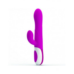 Вібратор вагінально-кліторальний з накачуванням Dempsey, фіолетовий – фото