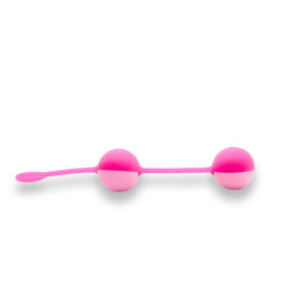 Кульки вагінальні із силікону рожево-лілові – фото