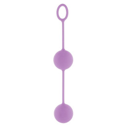 Вагинальные шарики на мягкой сцепке Toy Joy лиловые, 3.5 см – фото