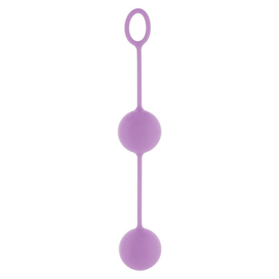 Вагинальные шарики на мягкой сцепке Toy Joy лиловые, 3.5 см (6772) – фото 1