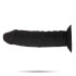 Насадка для страпона фалос 17 см на присоску, силікон чорний (33410) – фото 3