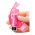 Вибратор на палец силиконовый розовый в виде зайчика (26264) – фото 4