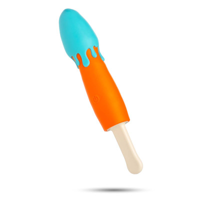 Вибратор мороженое оранжевое, POPSICLE RECHARGEABLE VIBE (33865) – фото 1